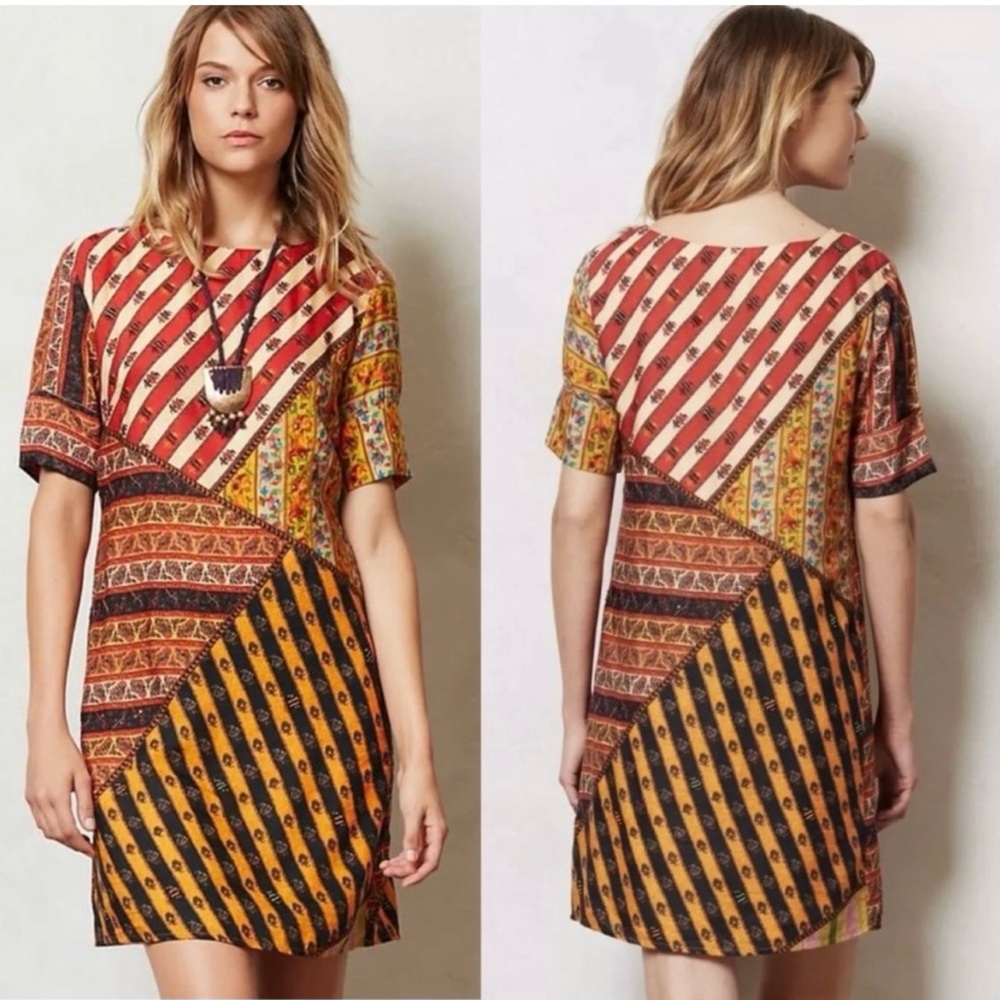 Anthropologie Tanvi Kedia Ozma Beaded Shift Dress